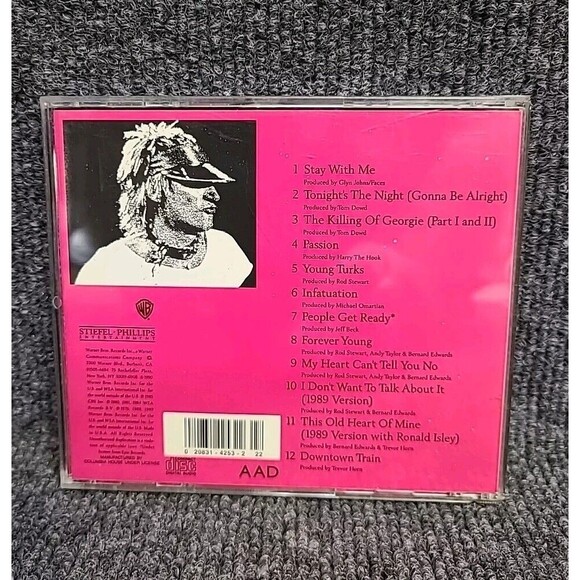 Vintage Rod Stewart Downtown Train ~ Rod Stewart ~ Pop ~ CD 1989 Warner Bros - Picture 2 of 4